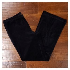 Adrienne Vittadini Black Velour Lounge Pants